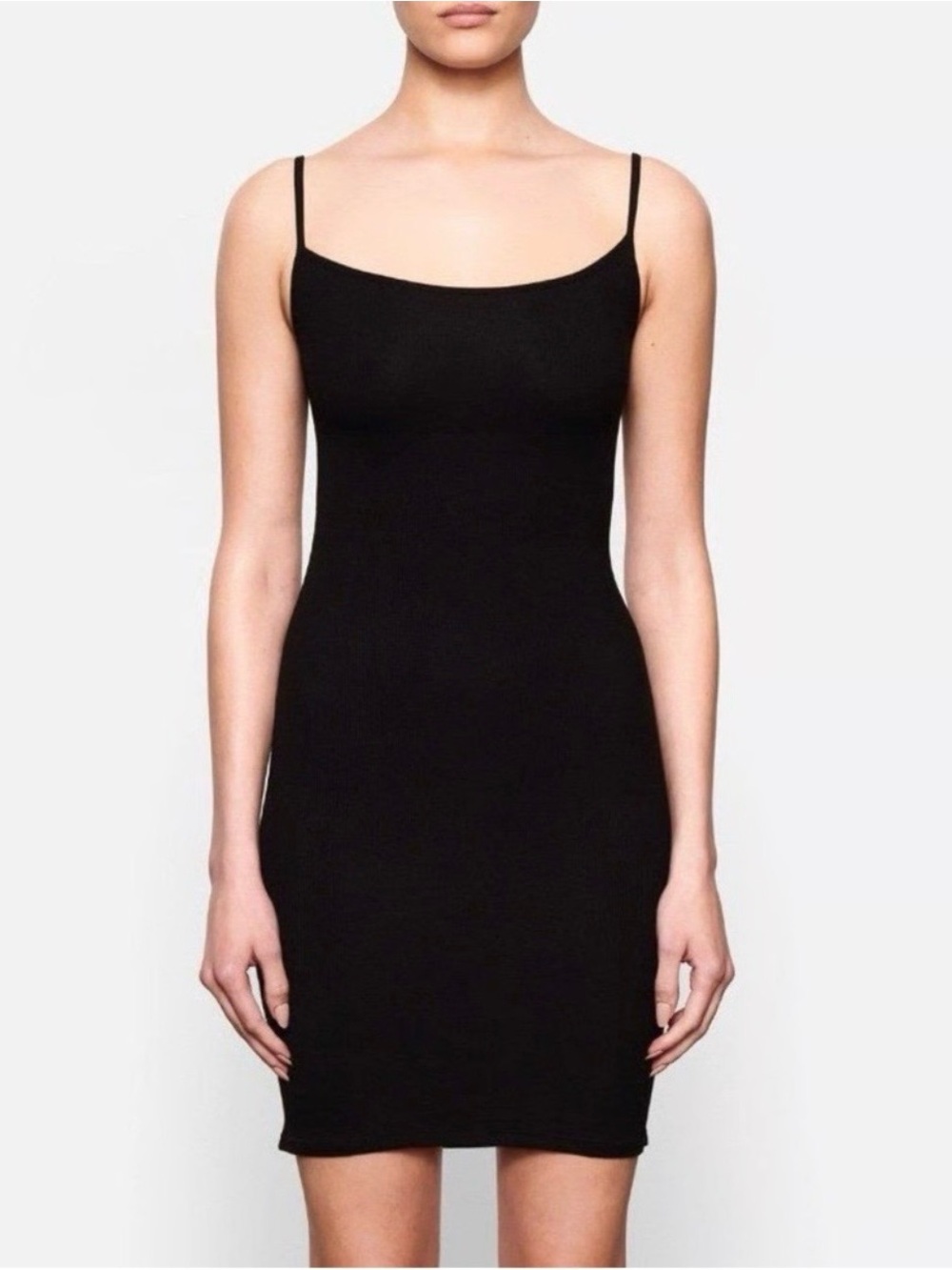 SKIMS SOFT LOUNGE SLIP DRESS ONYX XS